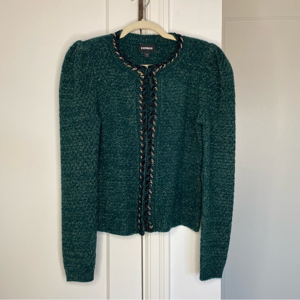 Express Green cardigan